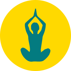 Genial Zeichnen - Kreativurlaub - Malferien - Badge Yoga - Zeichenkurs von Maja Oschmann - copyright Maja Oschmann