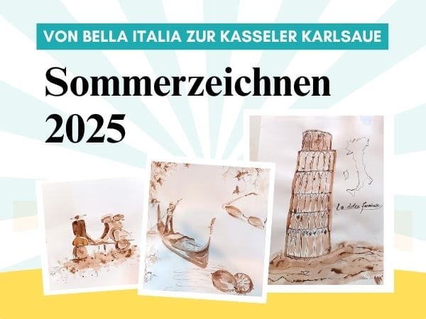 Genial-Zeichnen - Sommerzeichnen - Vorortkurs - Karlsaue - Kassel - Bildcopyright - Maja Oschmann - Lara Wieners - Steffi Dornbach - Ulrike Klute